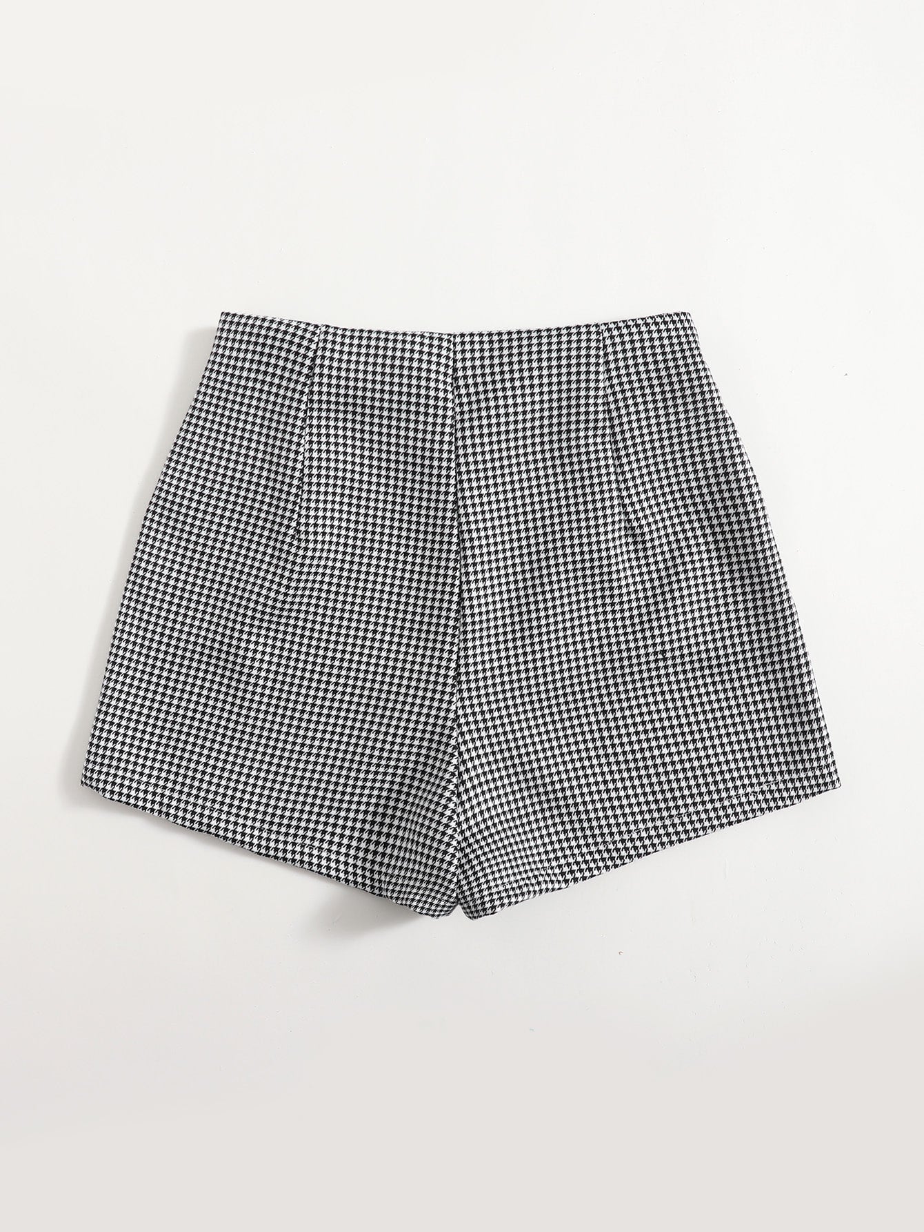 Double Breasted Houndstooth Shorts