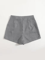 Double Breasted Houndstooth Shorts