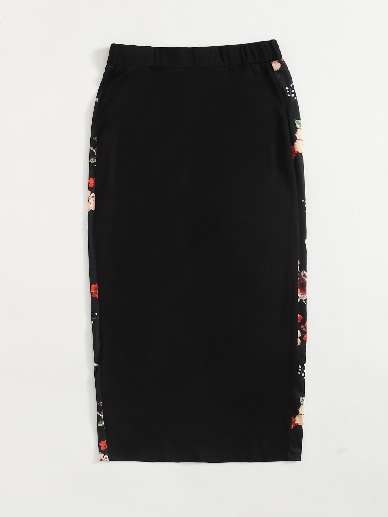 Floral Print Sideseam Skirt