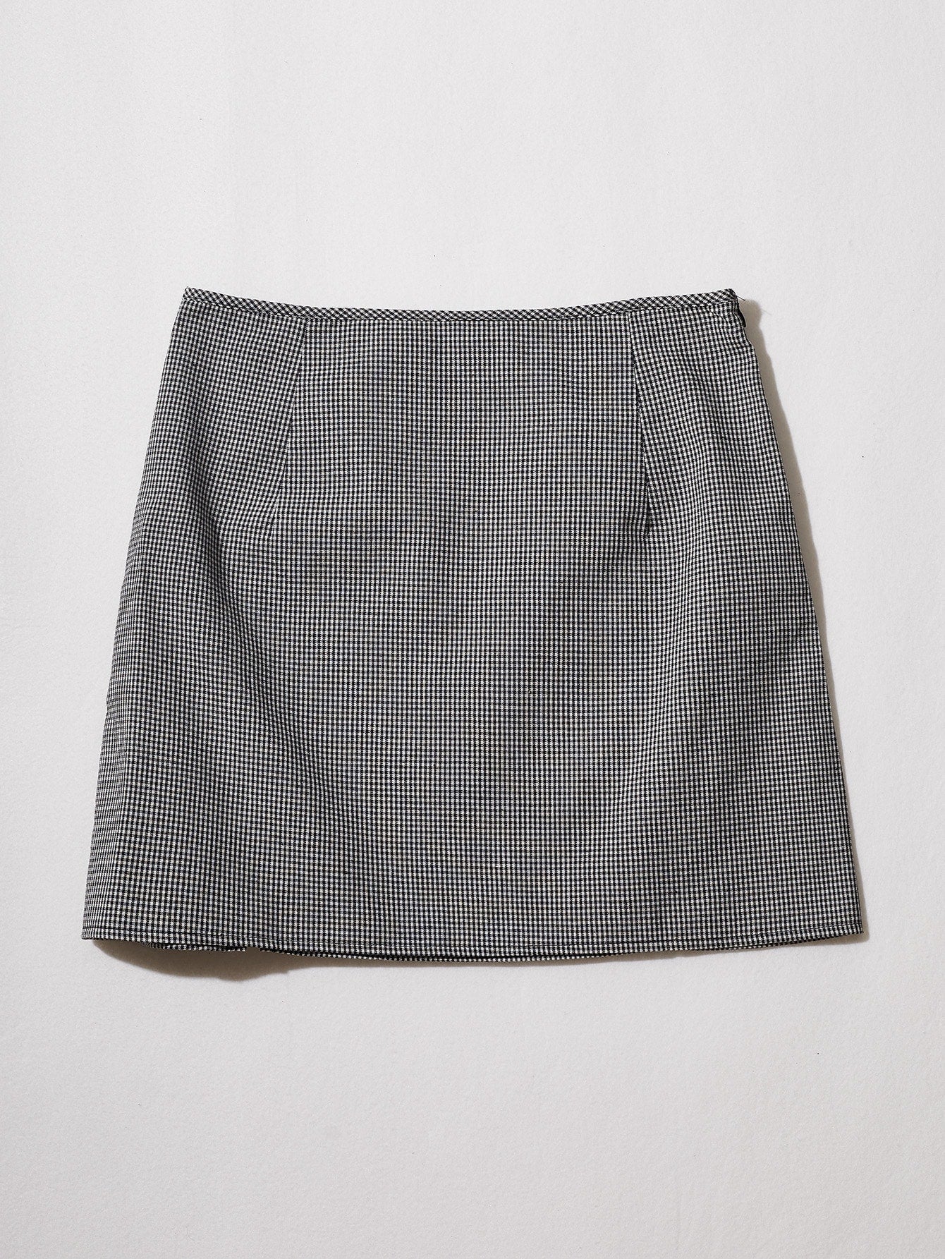 M-slit Hem Gingham Skirt