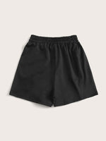 Striped Side Drawstring Track Shorts