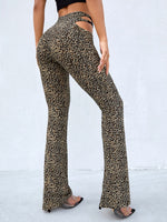 Leopard Print Cut Out Pants