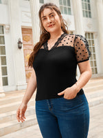 Plus Dobby Mesh Insert Top