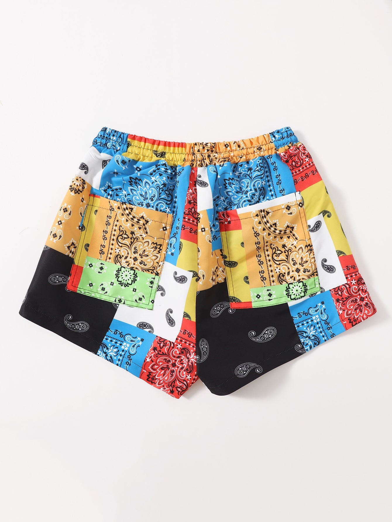 Patchwork Paisley Print Shorts