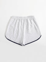 Letter Embroidery Contrast Binding Track Shorts
