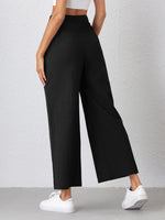Solid Wide Leg Pants