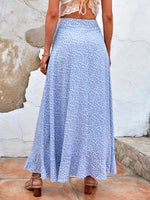 Ditsy Floral Ruffle Hem Wrap Skirt