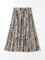 All Over Print Elastic Waist Skirt
