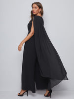 Extra Long Sleeve Wide Leg Jumpsuit