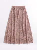 Allover Print Flared Skirt