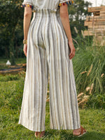High Waist Striped Pants