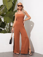 Crisscross Backless Cami Jumpsuit