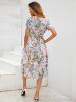 Floral Shirred Waist Dress