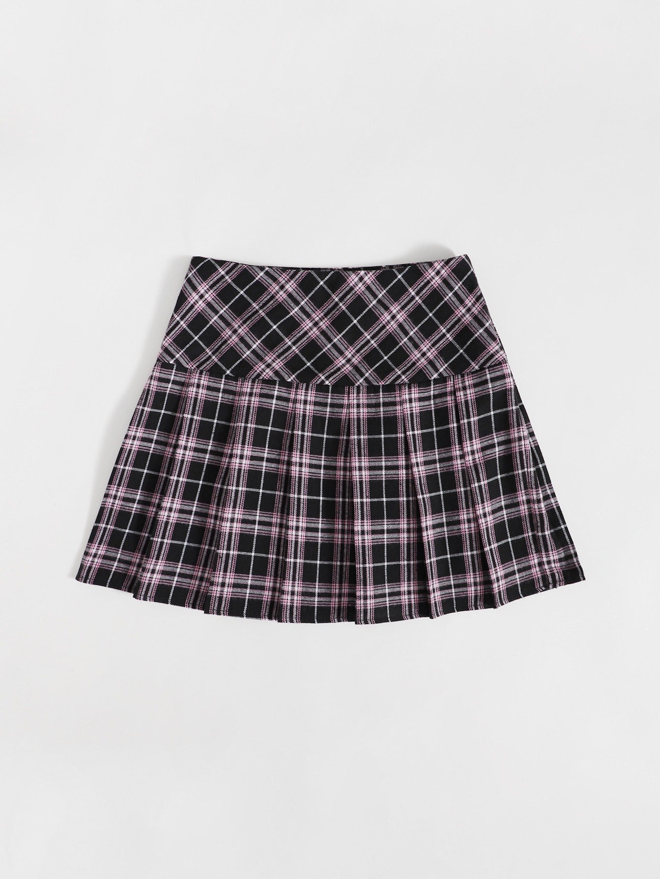Tartan Pleated Hem Skirt