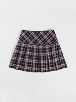 Tartan Pleated Hem Skirt
