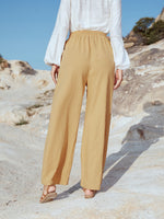 Geo Print Elastic Waist Pants