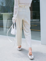 Double Button Tape Wide Leg Pants