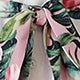 Floral Button Front Long Sleeve Collar Slit Long Dress