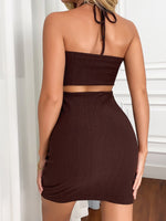 Criss Cross Tie Back Bodycon Dress