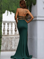 Missord Cutout Zipped Backless Split Thigh Prom Dress