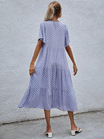 Half Button Polka Dot Dress