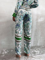Paisley Print Striped Pants