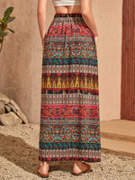 Geo Print A-line Skirt