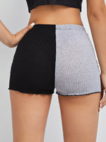 Contrast Stitch Colorblock Shorts