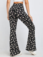 Ditsy Floral High Waist Flare Leg Pants