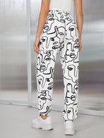 Allover Figure Print Joggers
