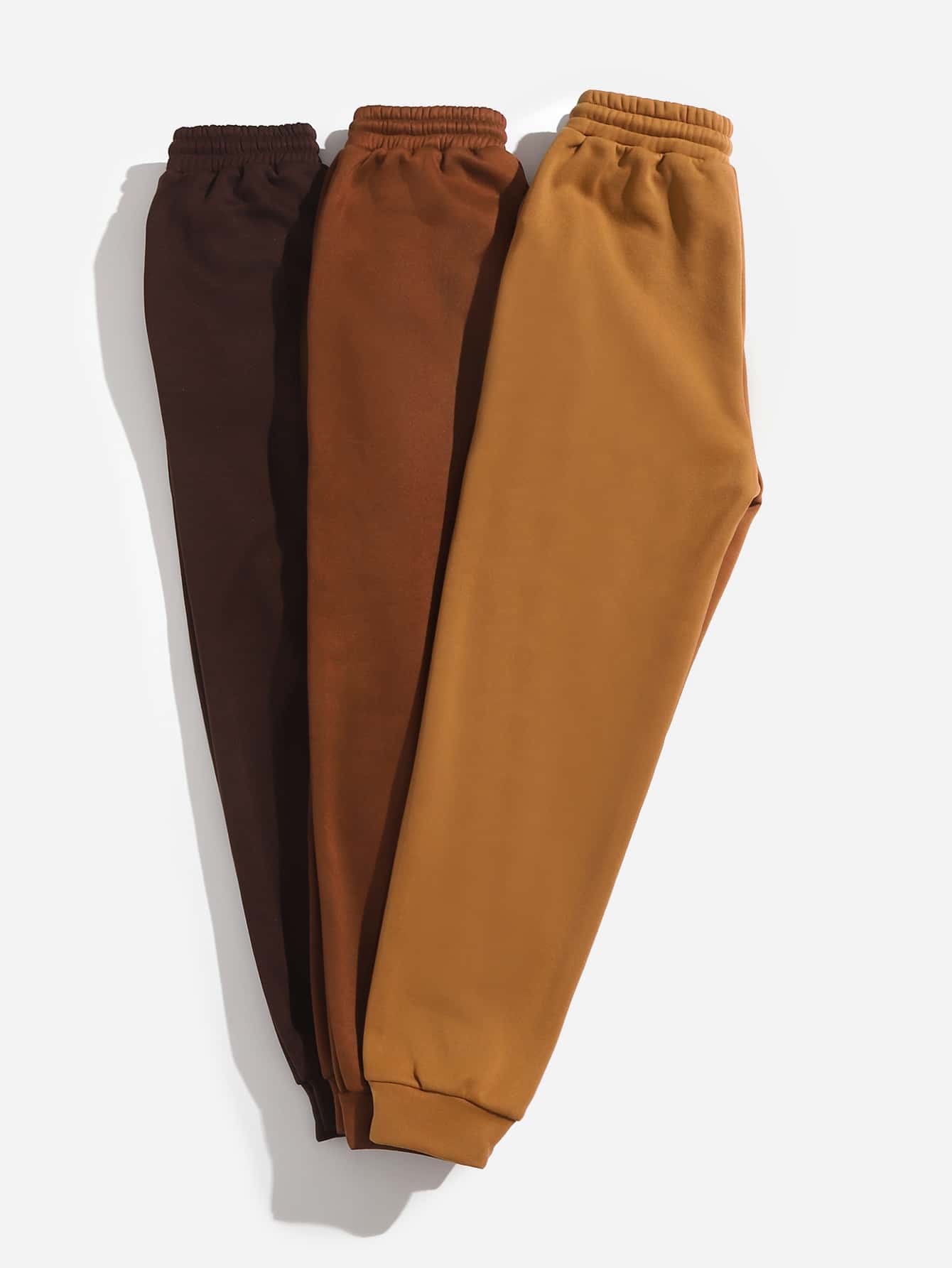 3pcs Drawstring Waist Thermal Sweatpants
