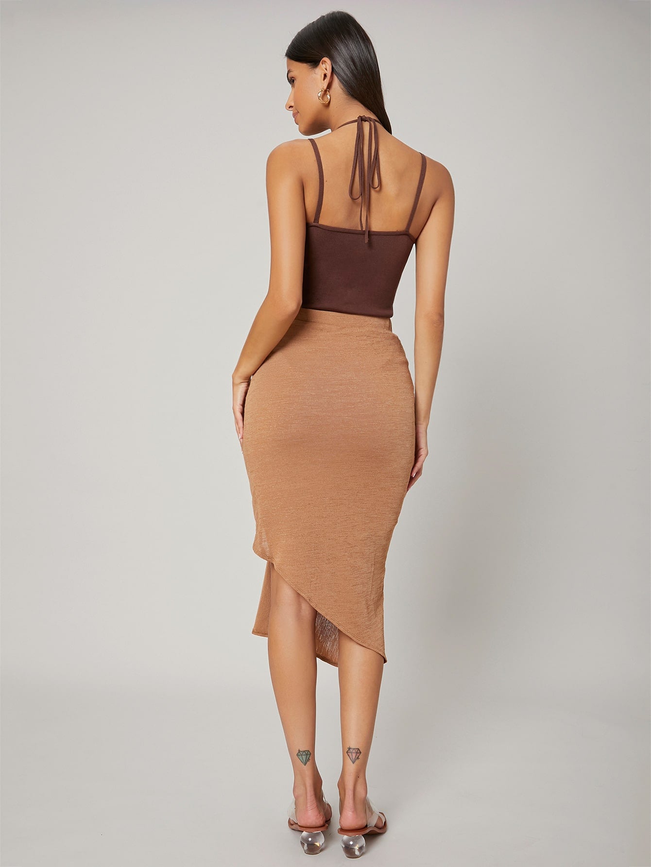 ASYMMETRICAL DRAPED SKIRT
