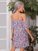 Ditsy Floral Cold Shoulder Mini Cami Dress
