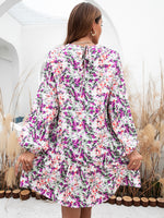 Allover Floral Tie Back Babydoll Dress