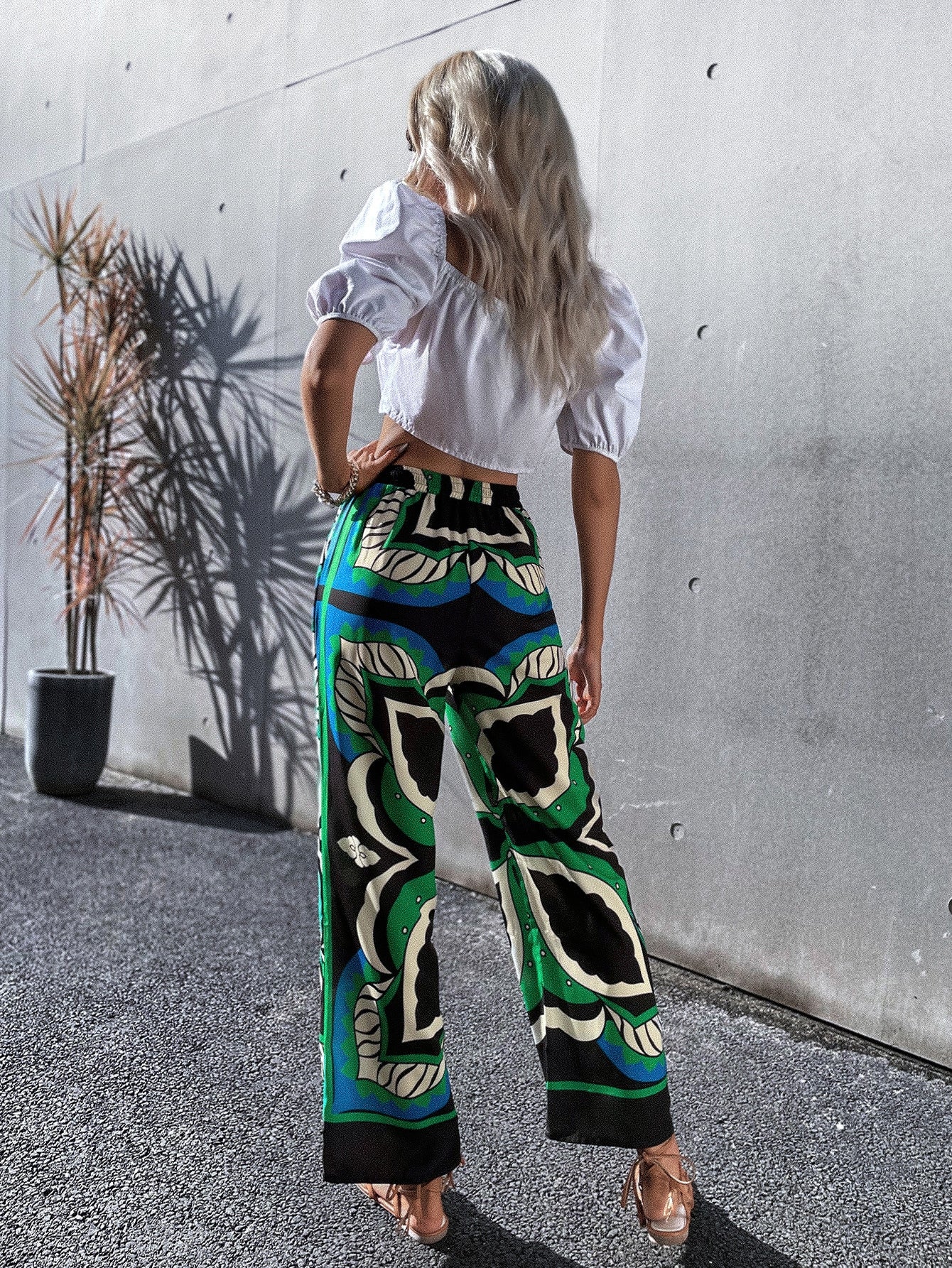Wide Leg Slant Pocket Pants