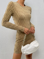 Solid Textured Bodycon Dress