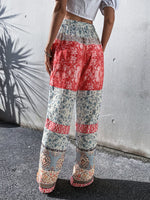 Floral Print Straight Leg Pants