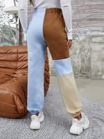 Knot Front Colorblock Sweatpants