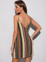 Striped Print Cami Dress