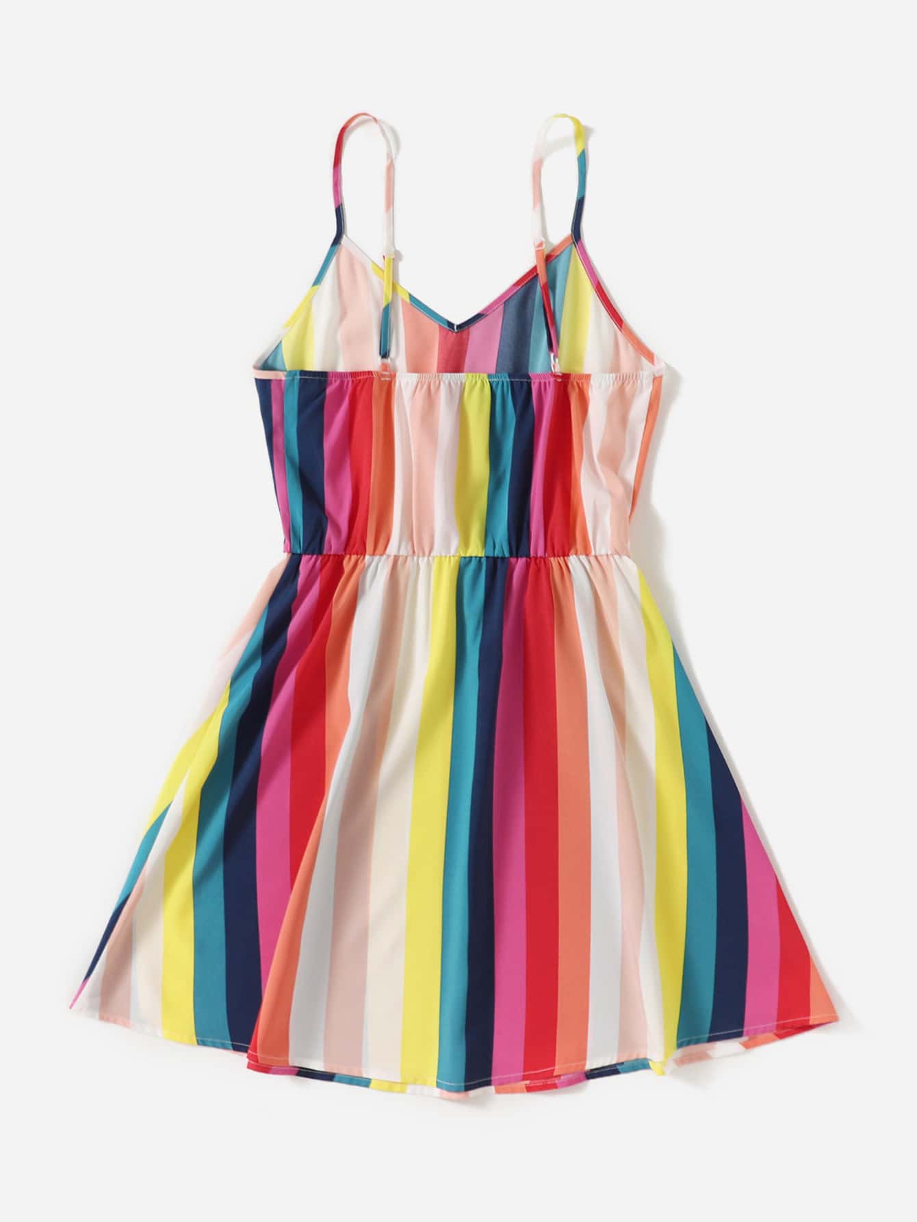 Striped Colorblock Slip Dress