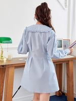 Peter Pan Neck Button Up Dress