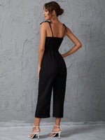 Tie Shoulder Wide Leg Jumpsuit