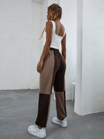 Cut And Sew Drawstring Waist Sweatpants