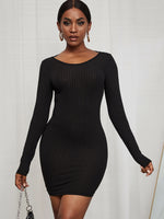 Knot Backless Bodycon Dress