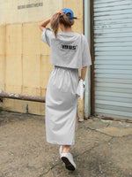 Slogan Graphic Tee Dress