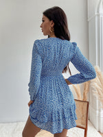 Ditsy Floral Tiered Hem A-line Dress