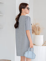Slant Pocket Button Up Tunic Dress