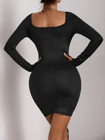 Ring Linked Cut Out Drawstring Bodycon Dress