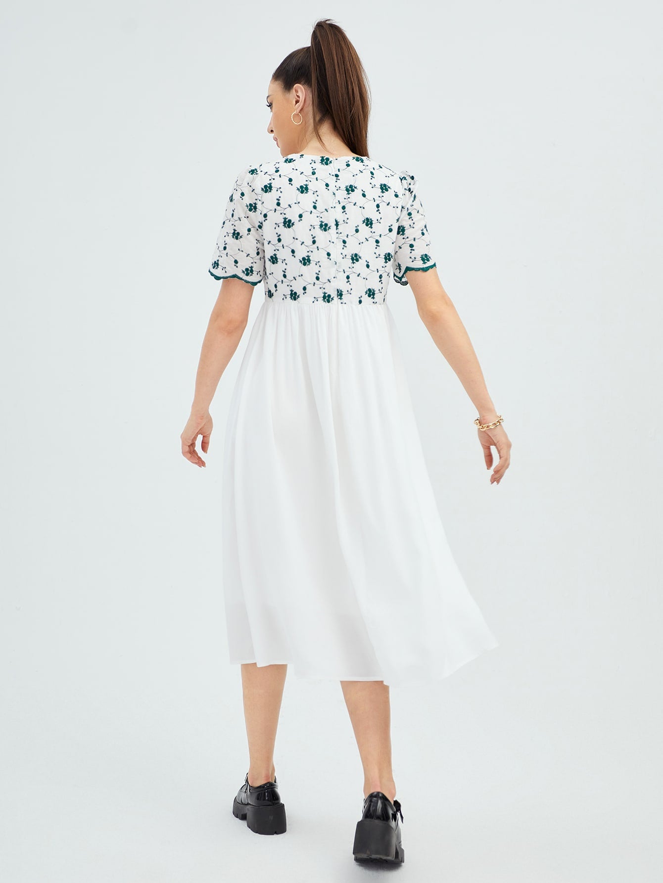 Floral Print A-line Dress