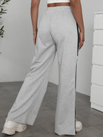 Knot Front Button Side Sweatpants